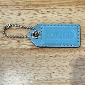Coach two tone Leather Hangtag Blue and Brown